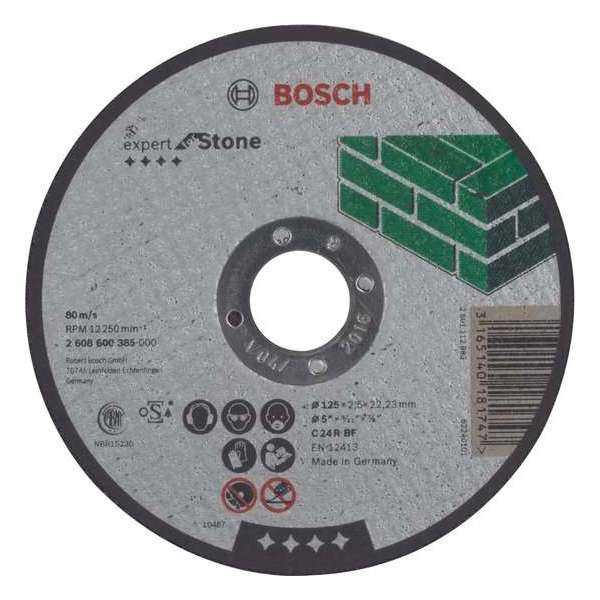 Bosch - Doorslijpschijf recht Expert for Stone C 24 R BF, 125 mm, 22,23 mm, 2,5 mm