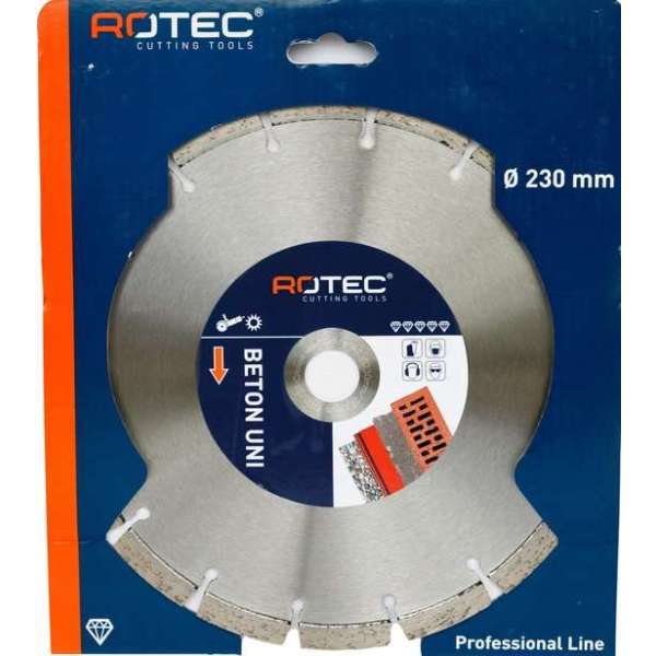 Rotec Diamant zaagblad Beton UNI  ø230xø22,2