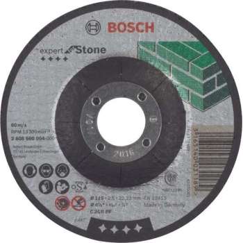 Bosch - Doorslijpschijf gebogen Expert for Stone C 24 R BF, 115 mm, 22,23 mm, 2,5 mm