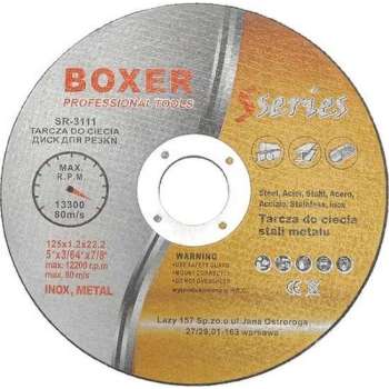 Boxer Tools Slijpschijven 125 x 1.2 mm - 100 Stuks - Max Snelheid 13300 RPM