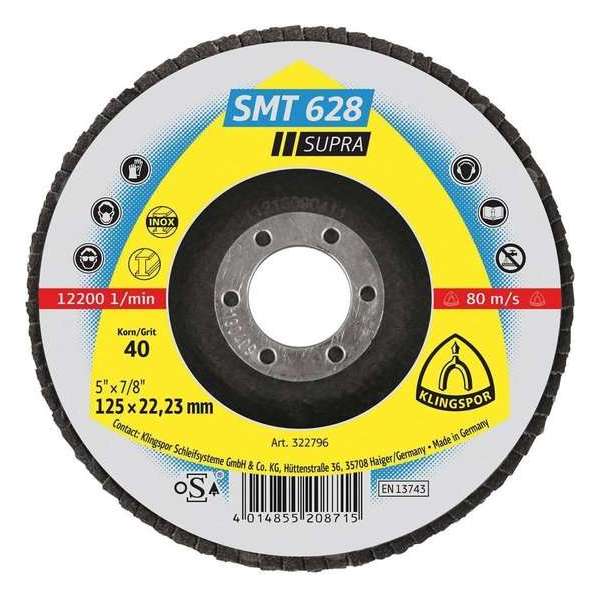 Vlaklamellenschijf SMT628125mm K40 recht Klingspor