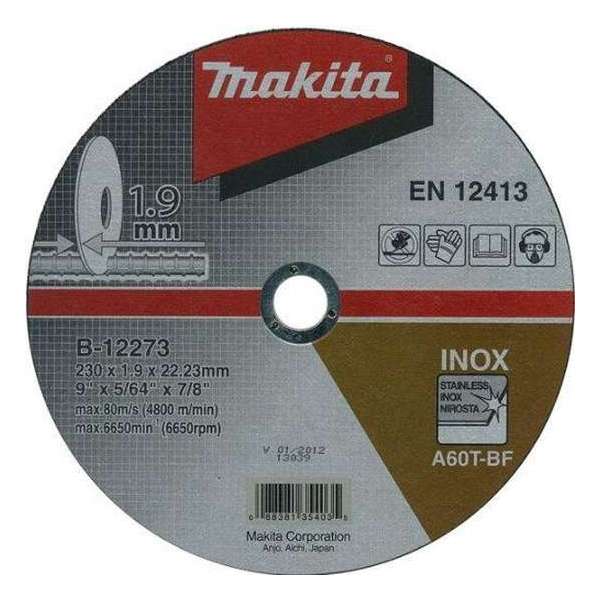 Makita B-12273 Doorslijpschijf - 230 x 22,23 x 1,9mm - metaal