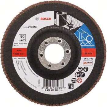 Bosch - Lamellenschuurschijf 125 mm, 22,23 mm, 80