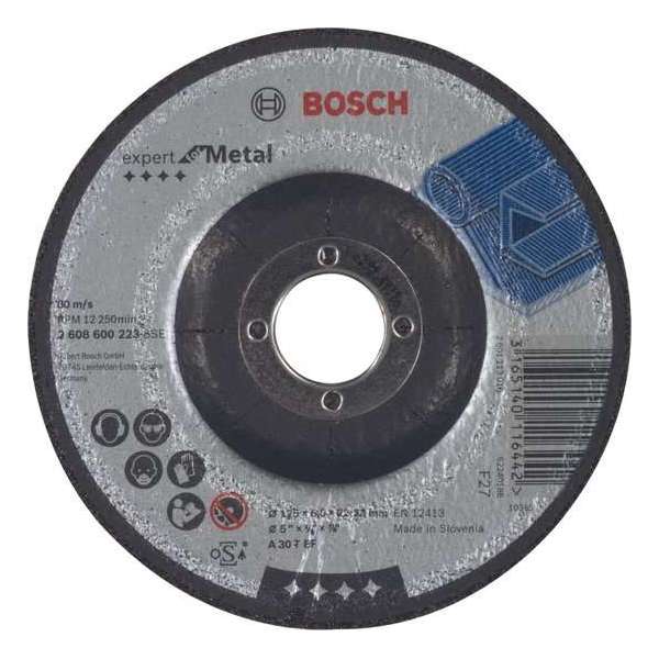 Bosch - Afbraamschijf gebogen Expert for Metal A 30 T BF, 125 mm, 22,23 mm, 6,0 mm