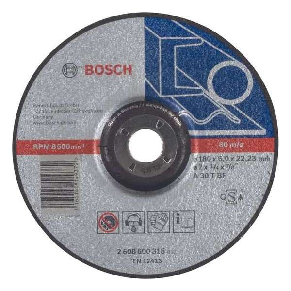 Bosch - Afbraamschijf gebogen Expert for Metal A 30 T BF, 180 mm, 22,23 mm, 6,0 mm