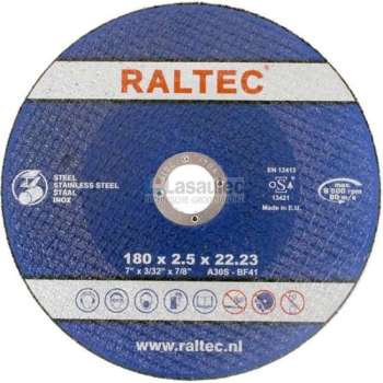 Doorslijpschijf Raltec A60T-BF41 115x1,0x22,2mm doos a25st