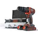 BLACK+DECKER BDC718AS2F-QW Accu Klopboormachine - 18V - incl. 2 accu’s - 80 accessoires