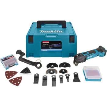 Makita DTM51ZJX3 Multitool - Oscillerend - 18 V - Incl. koffer en 16 accessoires - Losse Body (geleverd zonder accu en lader)