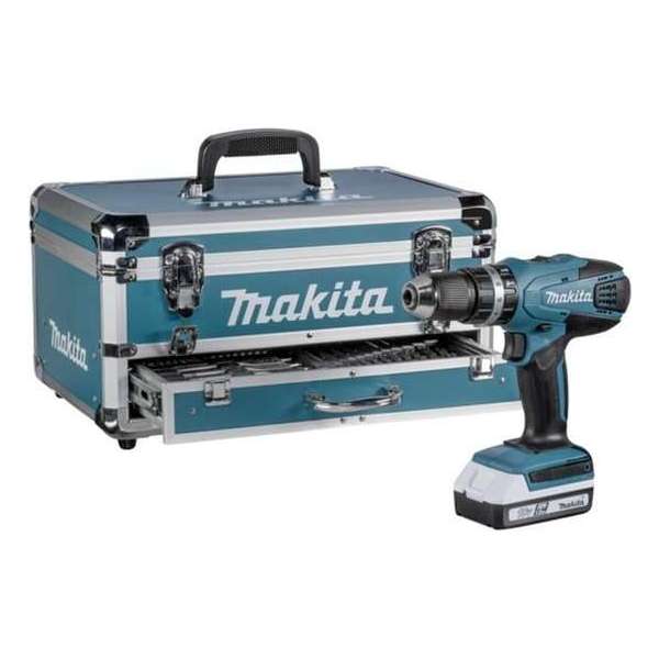 Makita HP457DWEX4 - Bit&borenset klopboor/schroefmachine + koffer