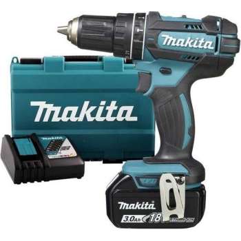 Makita DHP482RF 18V (Klop)/boor-schroefmachine 3.0Ah - geleverd met 1 accu