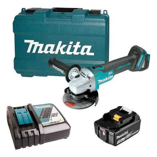 Makita DGA504RFJ accu haakseslijpmachine 1x 18V 3.0Ah accu