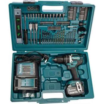 Makita DHP484STX5 18V Li-Ion (klop)boorschroefmachine - 5.0ah accu - 101-delige accessoireset