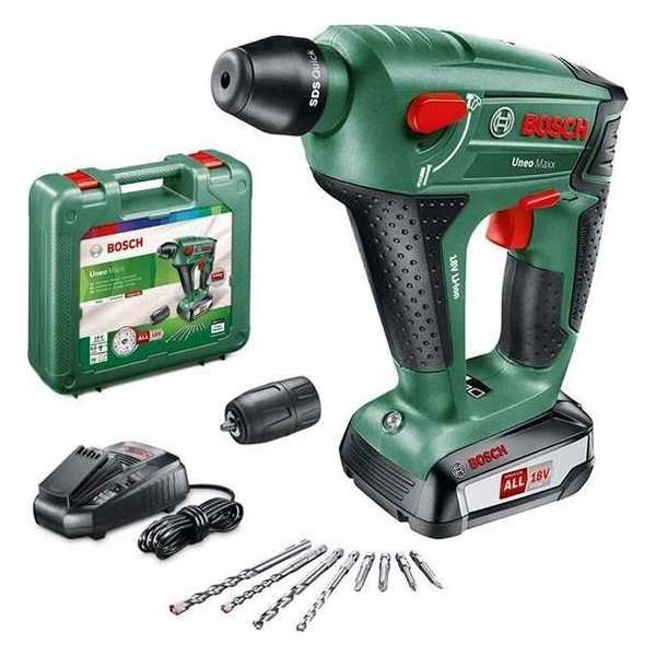 Bosch Uneo Maxx Accuboorhamer - Met 1x 18 V accu en lader - Met koffer