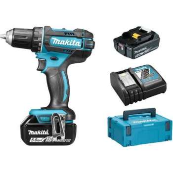 MAKITA DDF482RTJ Boor-/Schroefmachine Set - 18V - Li-Ion Accu - 2x 5.0Ah Accu - In Mbox