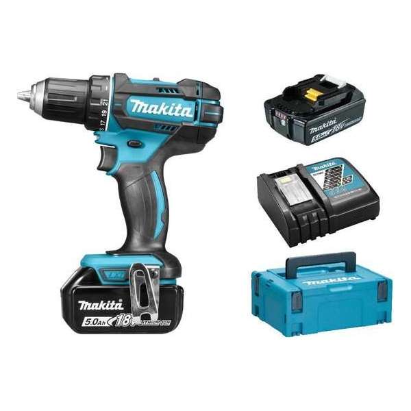 MAKITA DDF482RTJ Boor-/Schroefmachine Set - 18V - Li-Ion Accu - 2x 5.0Ah Accu - In Mbox