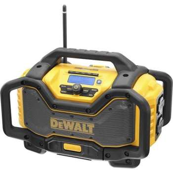 DeWALT DCR027 18V Li-Ion accu DAB+ Bouwradio met oplaadfunctie - werkt op netstroom & accu