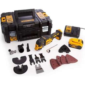 DeWalt DCS355P1 18V Li-Ion Oscillerende multitool set | 5.0Ah Li-ion - Geleverd met 1x accu