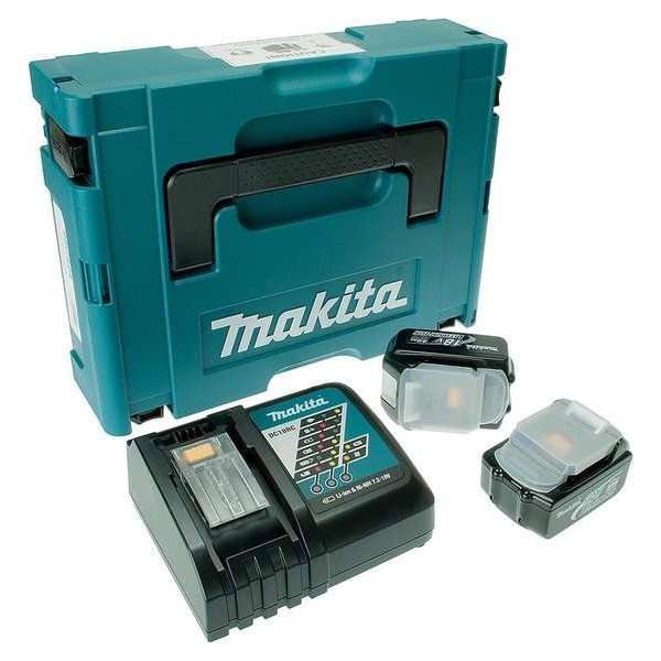 Makita 197952-5 18V LXT Li-Ion accu starterset (2x 3.0Ah accu) + snellader in Mbox