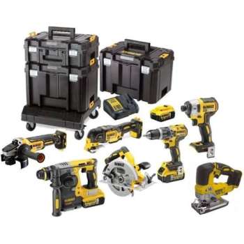 DeWALT DCK755P3T 18V Li-Ion accu 8-delige combiset (3x 5,0Ah accu) in TSTAK - koolborstelloos