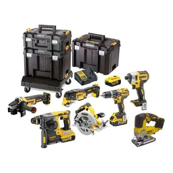 DeWALT DCK755P3T 18V Li-Ion accu 8-delige combiset (3x 5,0Ah accu) in TSTAK - koolborstelloos