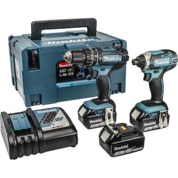 Makita Combiset DLX2131JX1 - 18 V -  3x 3.0Ah - Li-ion - In Mbox