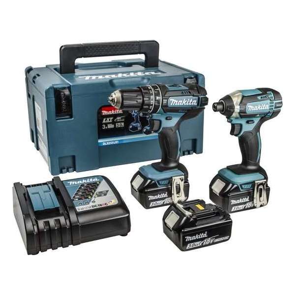 Makita Combiset DLX2131JX1 - 18 V -  3x 3.0Ah - Li-ion - In Mbox