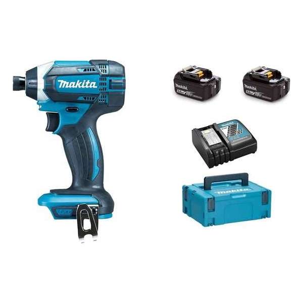 Makita DTD152RTJ 18V Li-Ion accu slagschroevendraaier set (2x 5.0Ah accu) in Mbox