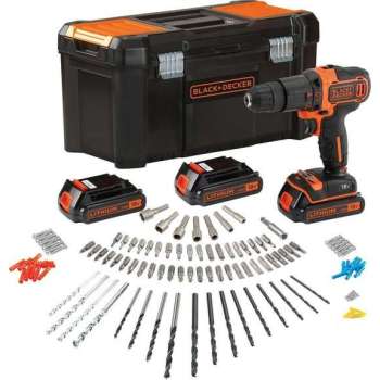 BLACK+DECKER BDCHD181B3A-QW Accu Klopboormachine - 18V - 3 accu's - incl. 120 accessoires