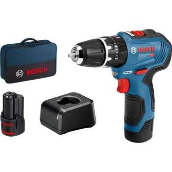 Bosch Professional GSB 12V-30 - Accu schroefklopboormachine - Met 2x GBA 12V 2,0Ah, lader GAL 12V-20