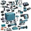 Makita DLX1102TJ2 11-delige 18V Li-Ion accu combiset (5x 5,0Ah accu) in Mbox & trolley