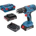 Bosch GSB 18V-21 18V Li-Ion accu klopboor-/schroefmachine set (2x 2.0Ah accu) in L-Boxx