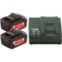 Metabo 685050000 2x Li-Power accupack 18 V / 4,0 Ah + oplader ASC 55