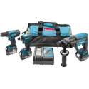 Makita DK18046 18V Li-Ion accu 3 delige combiset (3x 3.0Ah accu) in tas