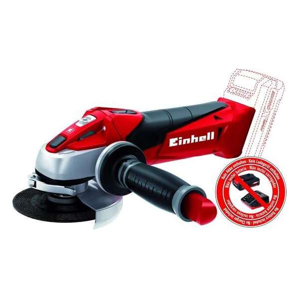 EINHELL Accu Haakse Slijper TE-AG 18 Li Solo - Power-X-Change - 18 V - Ø115 mm - Zonder accu & lader