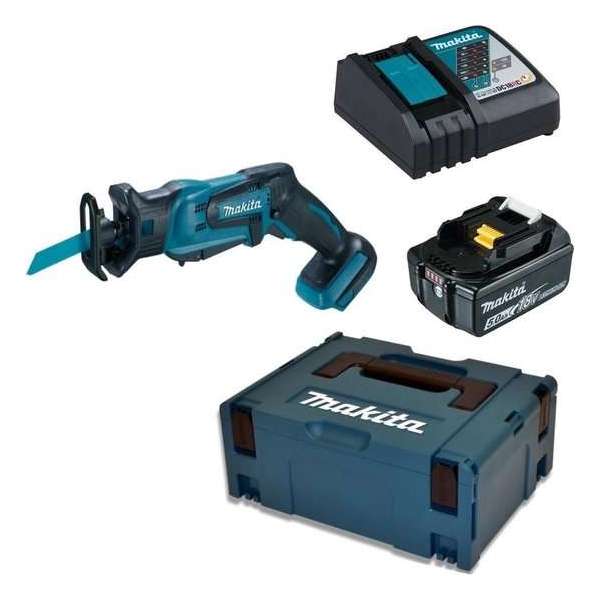 Makita DJR183RT1J 18V Li-Ion accu reciprozaag set (1x 5.0Ah accu) in Mbox - snelwissel