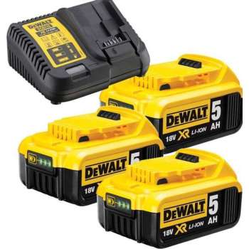 DeWalt DCB115P3 18V Li-Ion accu starterset (3x 5.0Ah) + lader