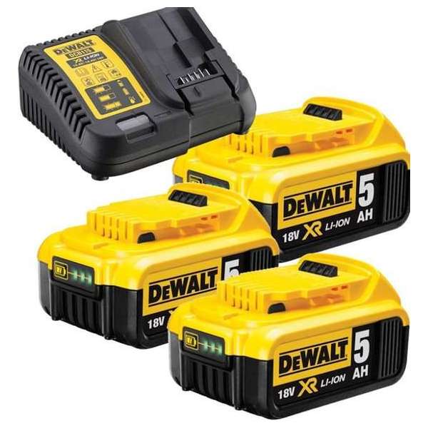 DeWalt DCB115P3 18V Li-Ion accu starterset (3x 5.0Ah) + lader