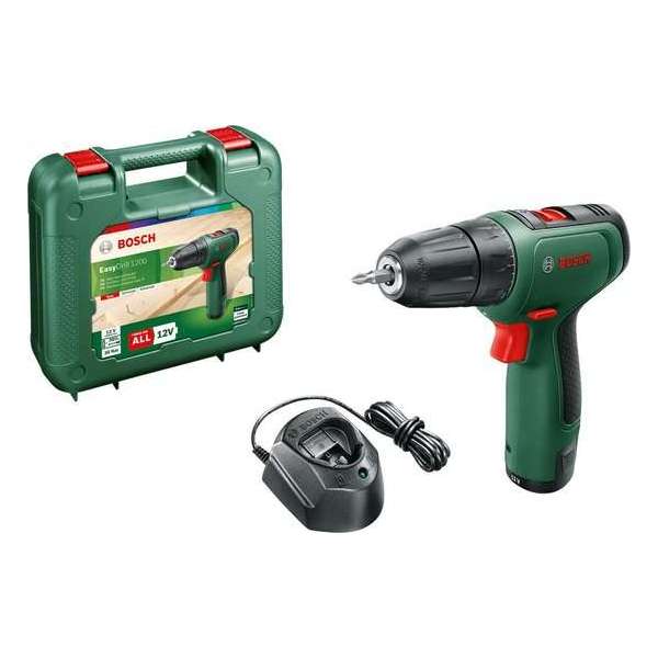 Bosch EasyDrill 1200 Accuschroefboormachine  - Met dubbele schroefbit en koffer - Met 1x 12 V accu en lader