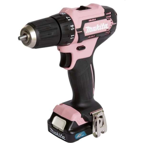 MAKITA DF333DSAP1 - ACCU BOORMACHINE - ROZE - SET - CXT