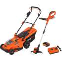 Powerplus Dual Power POWDPG75620 + POWDPG75410 Accu Grasmaaier en Accu grastrimmer - 37 cm maaibreedte - 2x20V accu en Lader