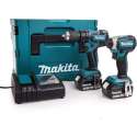 Makita DLX2173TJ 18V li-ion brushless Combiset | DHP459 Accu klopboormachine + DTD153 Slagschroevendraaier | 18v 5.0Ah Li-ion