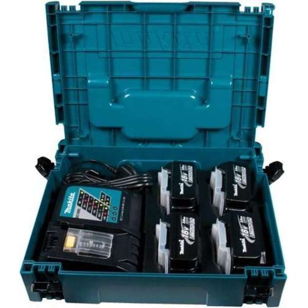 Makita 196696-4 18V Li-Ion accu starterset (4x 3.0Ah) + lader in Mbox