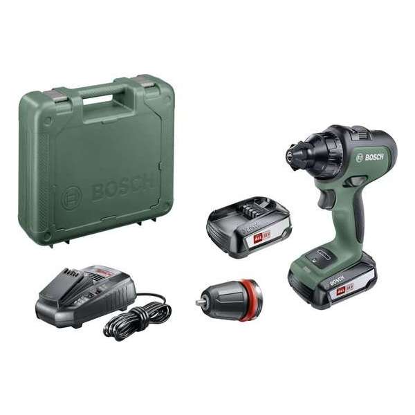 Bosch AdvancedDrill 18 accu schroefboormachine - Lichtgroen model  - Met koffer - Met 2x 18 V accu's en lader