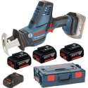 Bosch GSA 18 V-LI C 18V Li-Ion accu reciprozaag set (3x 5.0Ah accu) in L-Boxx - snelwissel