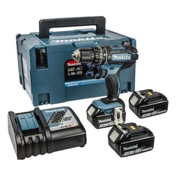 Makita DHP482RF3J 18V (Klop)boor-schroefmachine 3.0Ah + 3e accu in M-box