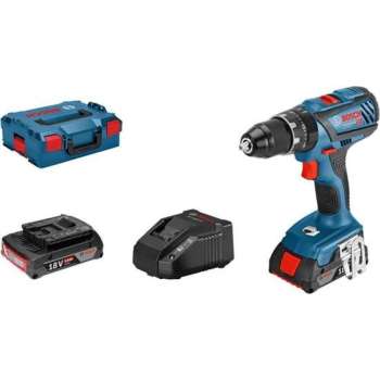 Bosch GSB 18V-28 18V Li-Ion accu klopboor-/schroefmachine set (2x 2.0Ah accu) in L-Boxx