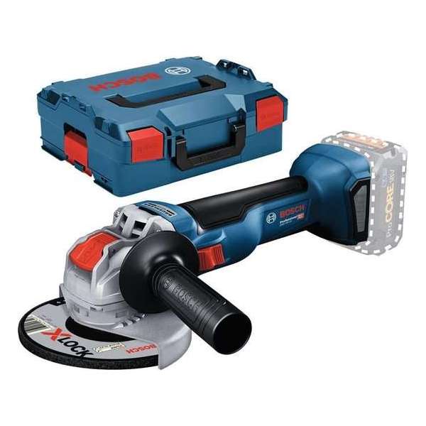 Bosch GWX 18V-10 18V Li-Ion accu X-LOCK haakse slijper body in L-Boxx - 125mm - koolborstelloos