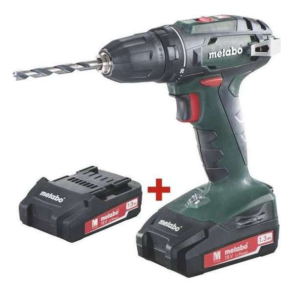 Metabo BS 18 18V Li-Ion accu boor-/schroefmachine set (2x 1.3Ah accu) in koffer