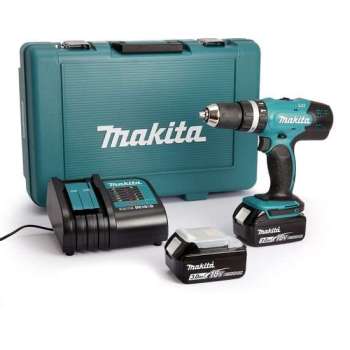 Makita DHP453SFE 18 V Li-ion klopboormachine in koffer | 2x 3.0Ah accu's