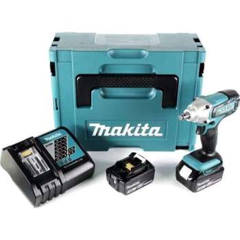 Makita DTW190RTJ 18V Li-Ion Accu slagmoersleutel set (2x 5.0Ah accu) in Mbox - 190Nm - 1/2" - koolborstelloos